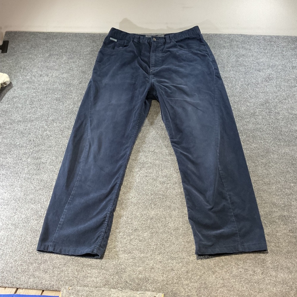 Meoshe West Indies World Cricket Union Navy Blue Corduroy Pants Mens 36x30